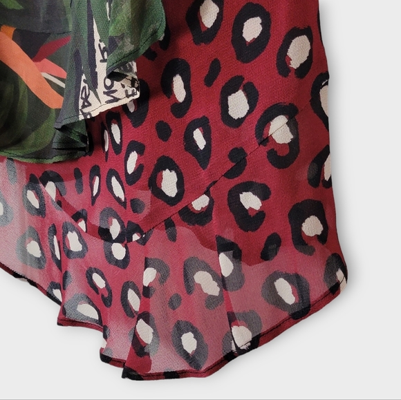 FARM Rio x Anthropologie Jungle Leopard Wrap Skirt - Picture 9 of 10